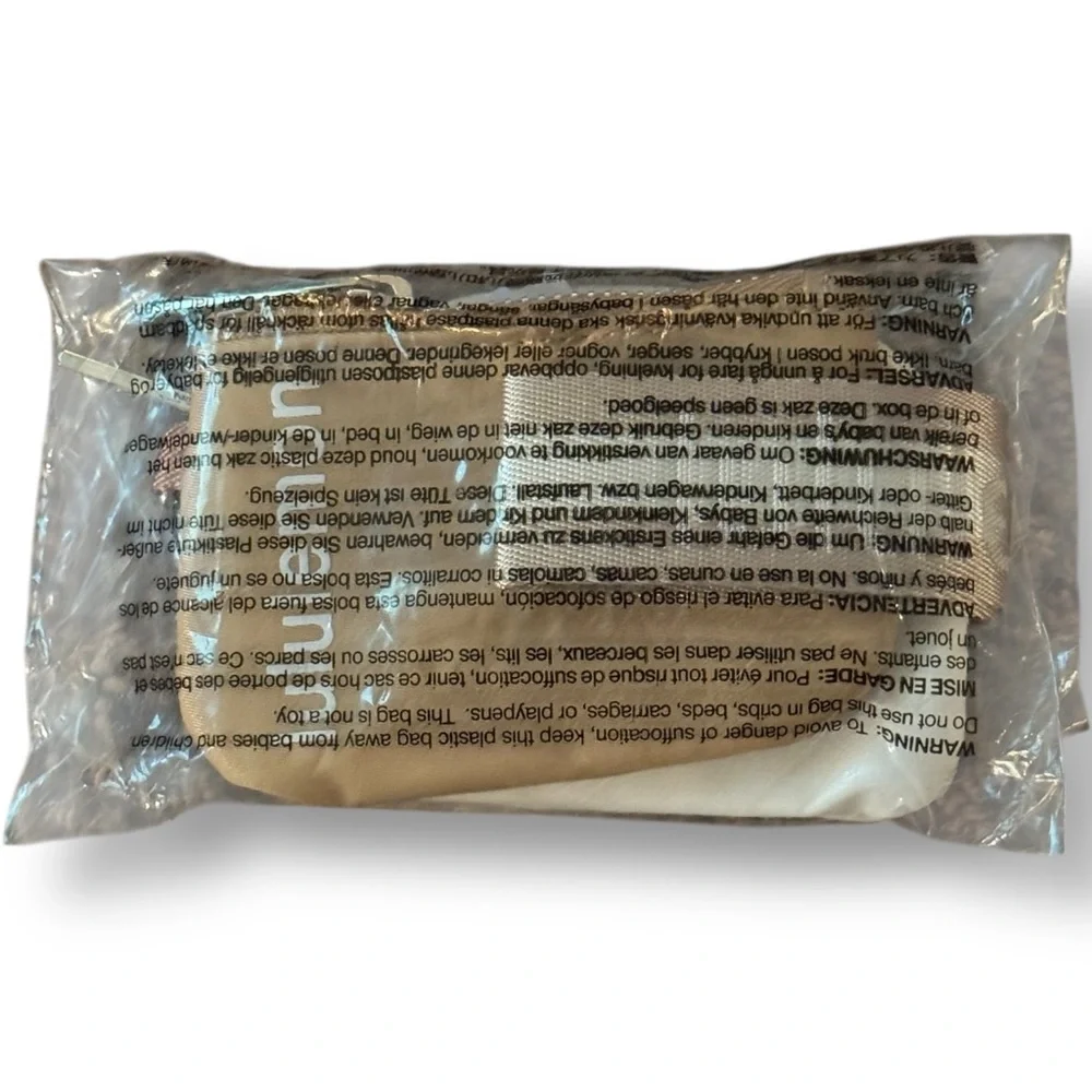 NWT Lululemon Dual Pouch Wristlet Bone/Movt O/S NWT Rare Brown Tan Cream Bone - Picture 10 of 10